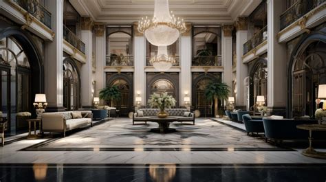 exploring hotel lobby