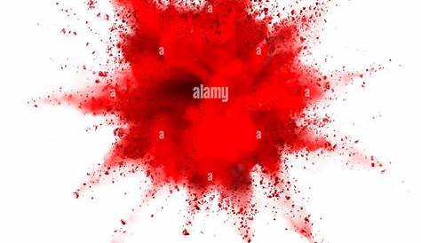 Explosion de poudre rouge isolée sur fond blanc image
