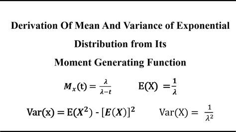 exponential distribution mean variance