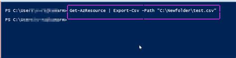 export azure resources to csv