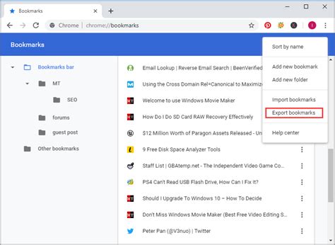 Export Chrome Bookmarks To Mozilla
