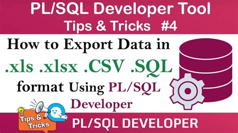 export data from pl sql developer to excel