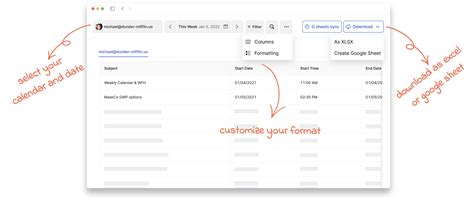 export excel data to google calendar