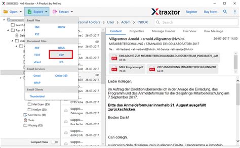 export mailing list from outlook to excel