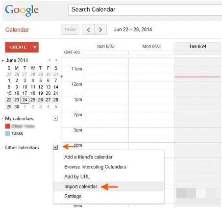 export samsung calendar to google calendar
