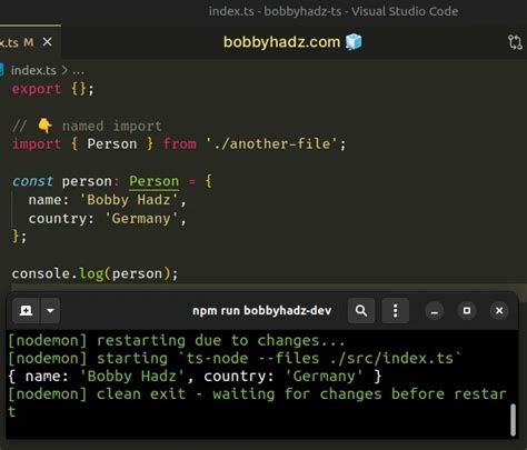 export type from another file typescript