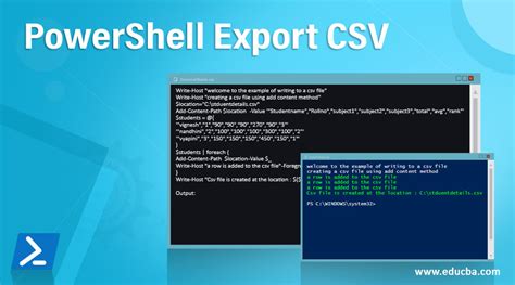 export-csv powershell examples
