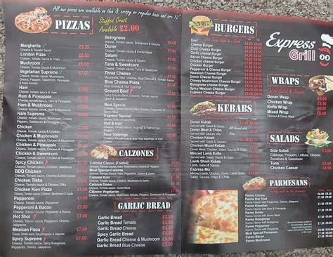 Express Grill Norton Menu