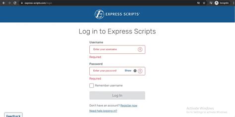 express scripts login in to my account