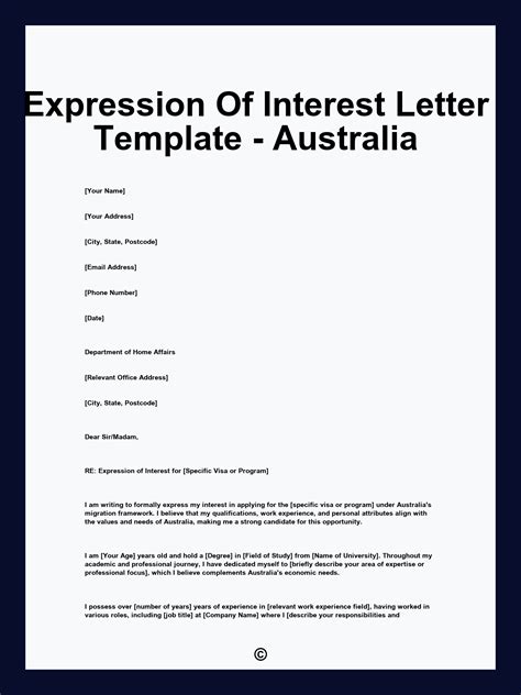 expression of interest form template