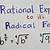 expressions to radical form