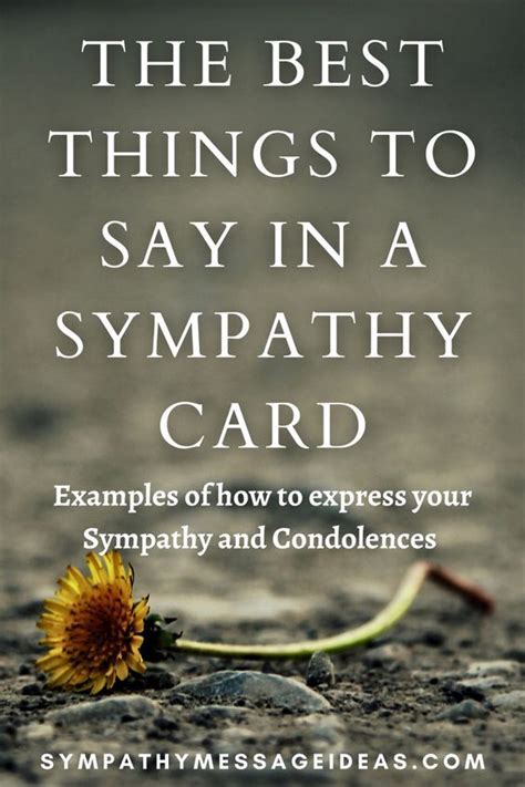 expressions of sympathy to write in a card