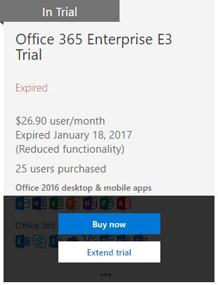 extend office 365 trial