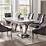Brand New Harvey’s Russo Marble Swivel Extendable Dining Table and