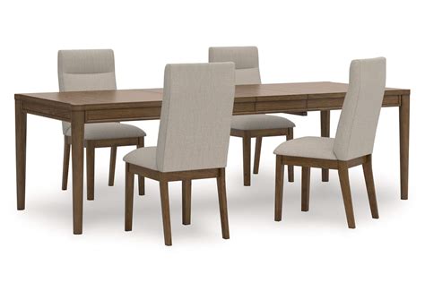Extendable Dining Table With Fabric Chairs