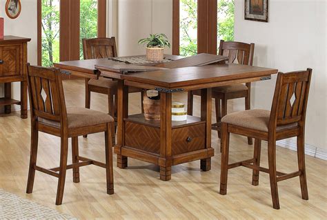 Extendable High Top Table And Chairs