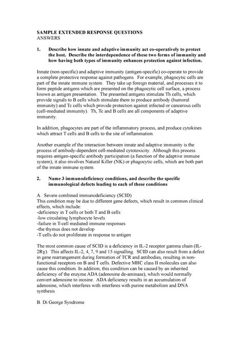 extended response questions and answers