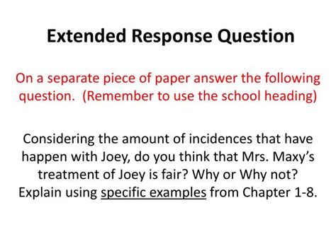 extended response questions examples