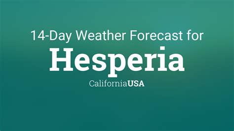 extended weather forecast hesperia ca