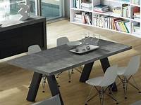 TemaHome Apex Extending Dining Table Concrete/Pure Black 147040APEX