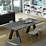 TemaHome Apex Extending Dining Table Concrete/Pure Black 147040APEX