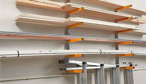 Extension Ladder Storage Rack Not Pretty But Functional Garage Ceiling Shed Organization Metal Sheds