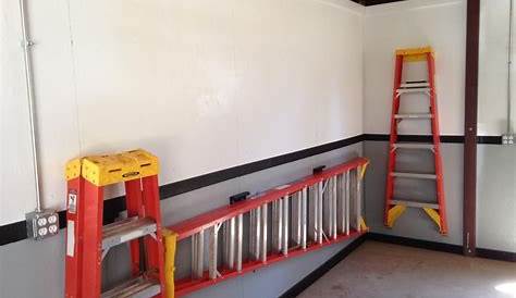 Extension Ladder Storage Solutions Pin By Chuck Nichter On My Projects I Constructed Etc Garage Garage Organization