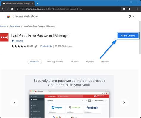 Extension Chrome Lastpass