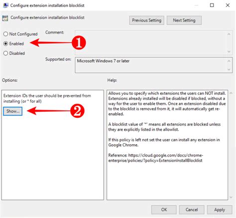 Extension Install Blocklist