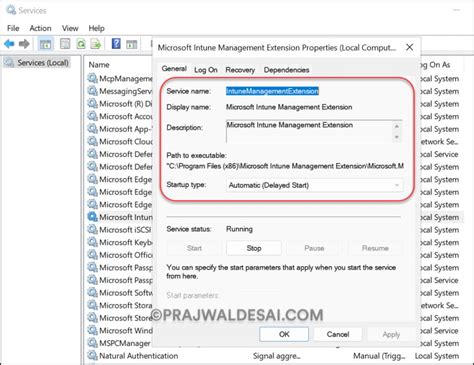 Extension Service Windows