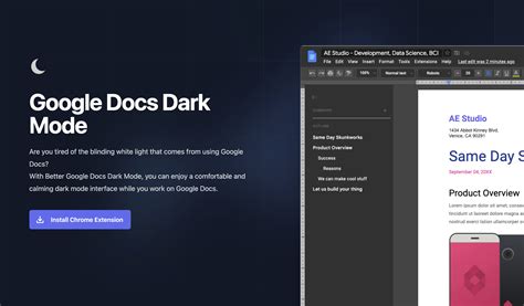 Extensions Dark Mode Google Docs