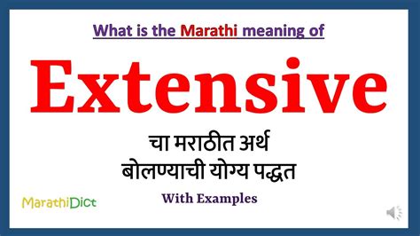 extensive meaning in marathi with example