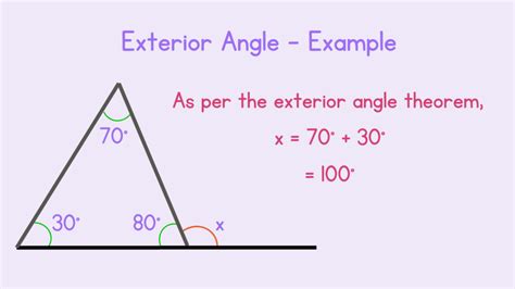 Exterior Angle Of A Triangle Example