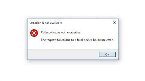 External Hard Drive Hardware Error