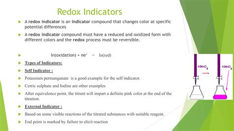 External Indicators In Redox Titration
