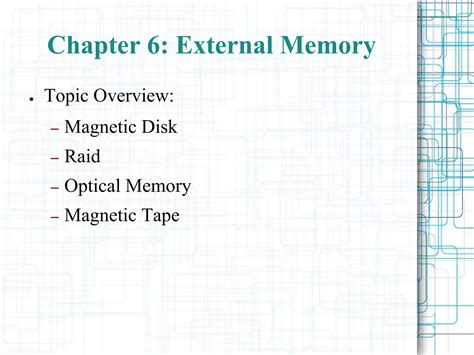 External Memory Computer Architecture