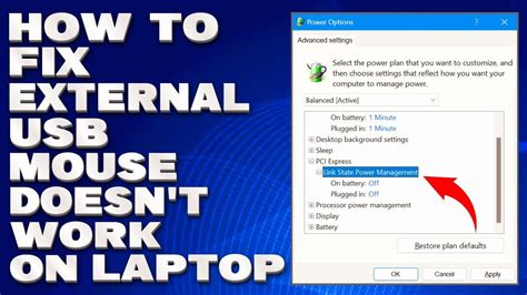 external usb mouse not working laptop
