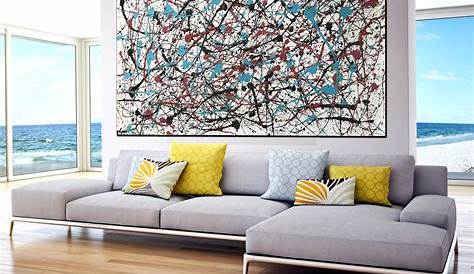 Oversized wall art canvas large abstract painting on | Etsy