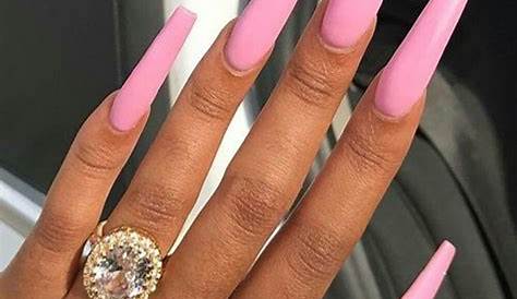Extra Long Pink Acrylic Nails Feilisa Press On False Tips