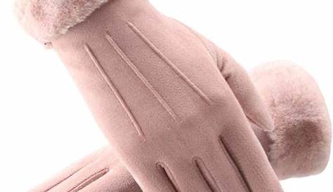 Damen Warme Handschuhe Mode Winter Winddicht Innen Plüsch Lady