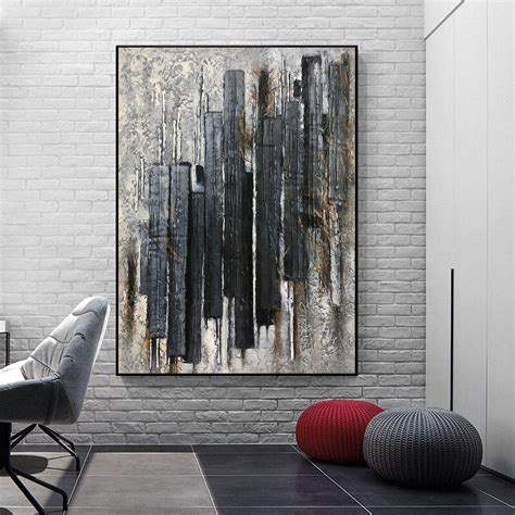 Extra Large Black Canvas Art