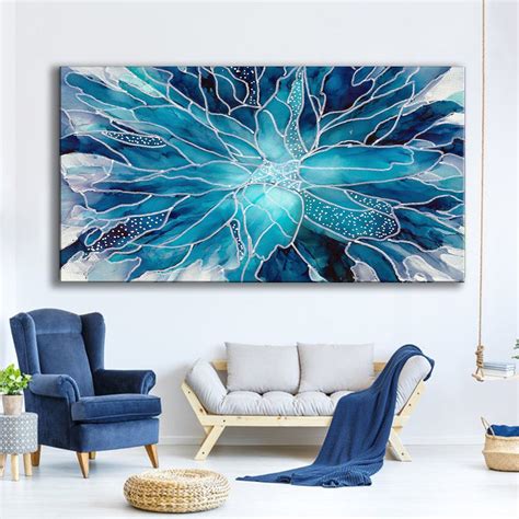 Extra Large Blue Artwork