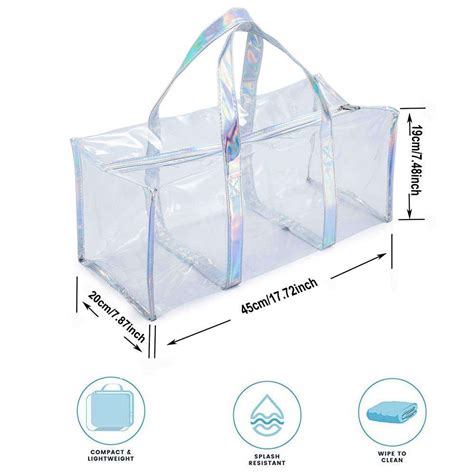 extra large clear tote bag