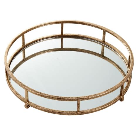 Extra Large Round Mirrored Tray