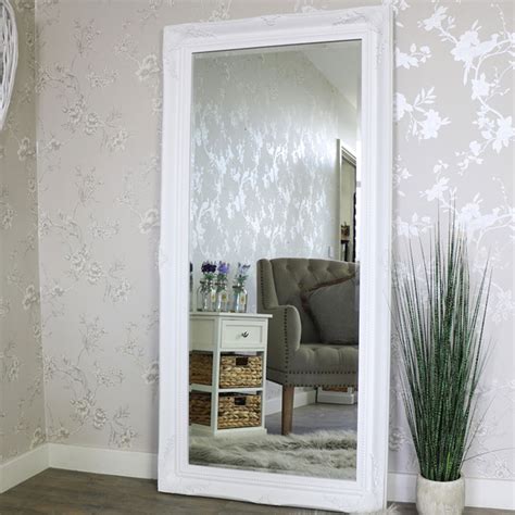 Extra Large White Floor Mirror