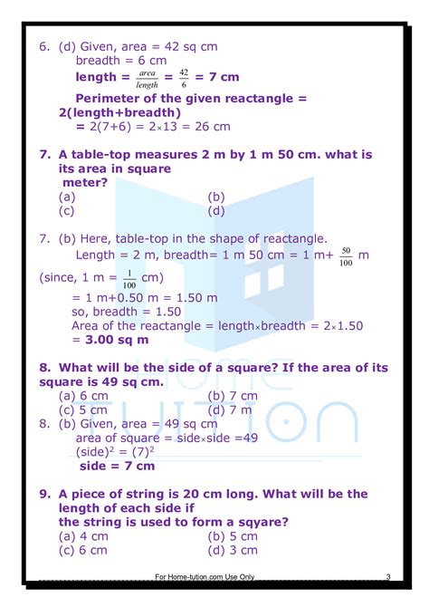 extra questions for class 6 maths with answers
