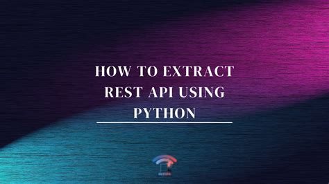 extract data from rest api using python