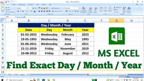 extract day month from date excel