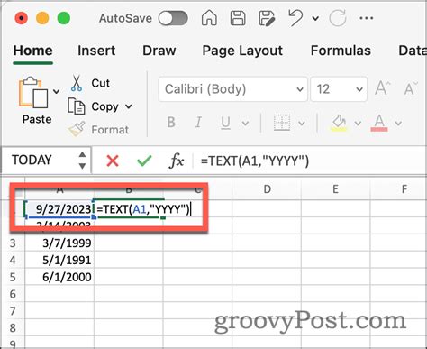 extract financial year from date in excel