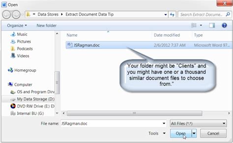 extracting data from a word form into excel